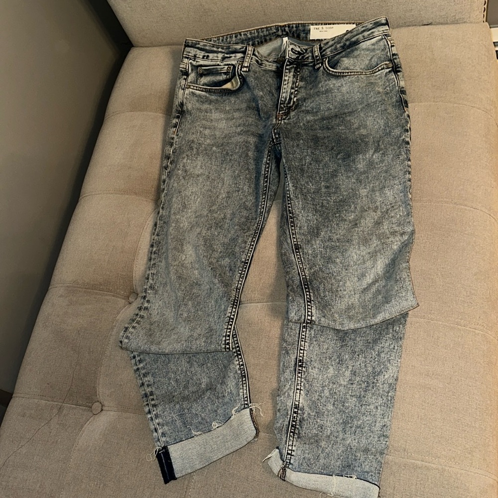 Rag & bone women boyfriend low ride stretchy jeans